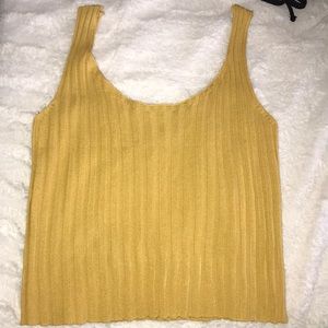 Yellow/golden crop top